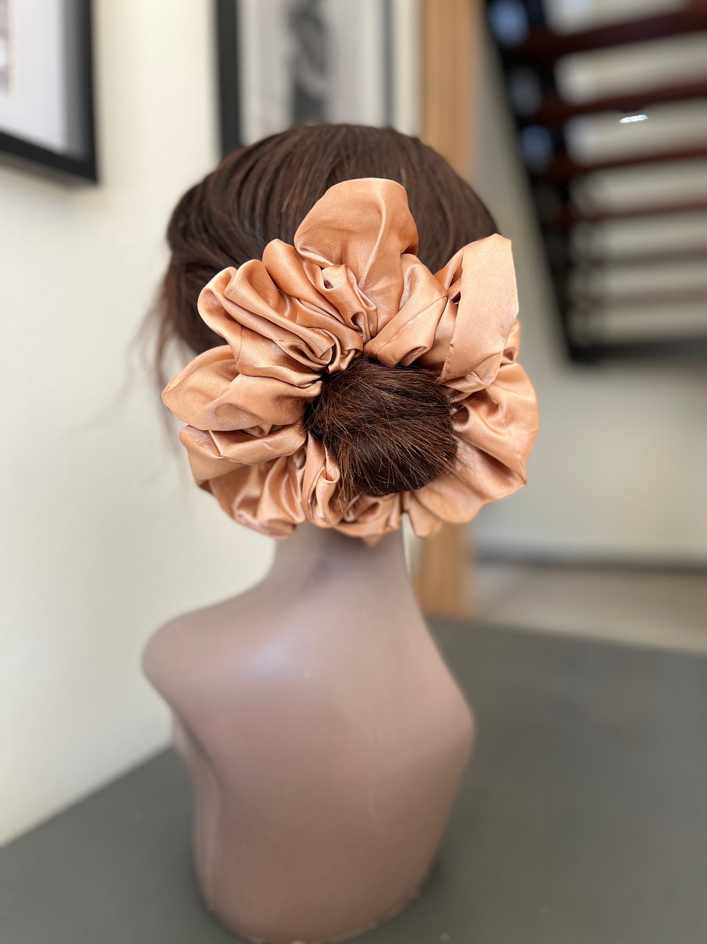 The Mary Brown Scrunchie -handmade satin hair scrunchie by XOXO Scrunchie South Africa